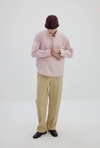 Simple Project Linen Chino Pants-Khaki