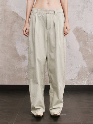 ILNya Frayed Curved Trousers
