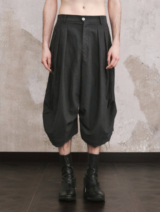 ILNya Mist Blue Pleated Shorts