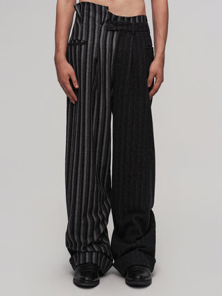 ILNya Striped Patchwork Casual Pants