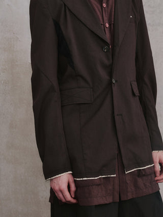 ILNya Knit-Panel Contrast Tailored Blazer