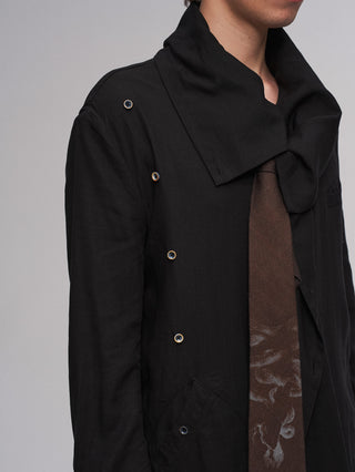 ILNya Asymmetric Collar Shirt Jacket