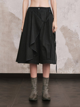 ILNya Draped Sailcloth Shorts