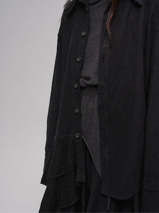 ILNya Asymmetrical Ruffle Shirt