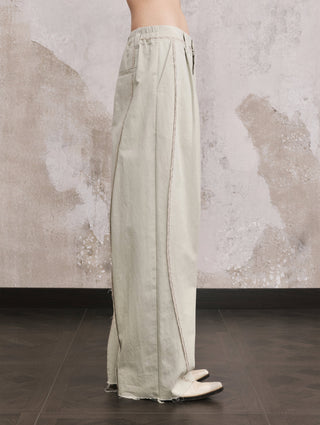 ILNya Frayed Curved Trousers