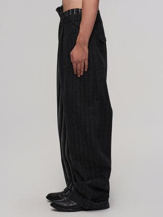 ILNya Striped Patchwork Casual Pants