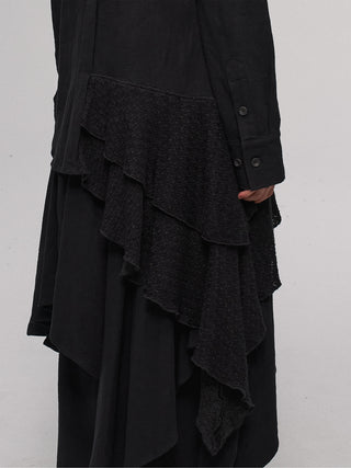 ILNya Asymmetrical Ruffle Shirt