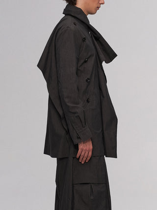 ILNya Asymmetric Hem Trench Coat