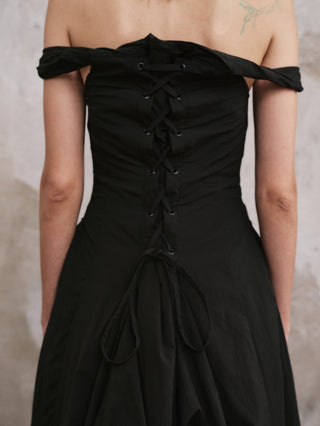 ILNya Ribbon Bud Bustier Maxi Dress