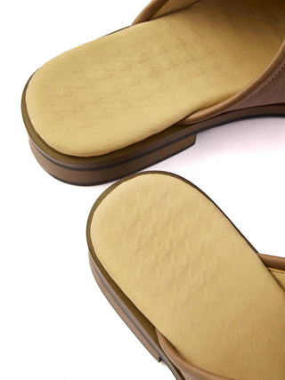 6CRAYON Tabi Mule Slides-Brown