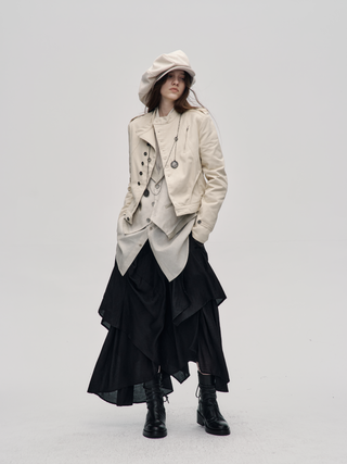 Tailored Napoleon Jacket-Ivory