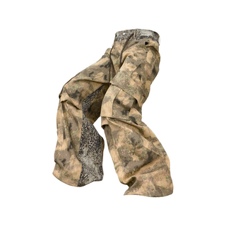 Relabel Camouflage Leopard Cargo Pants