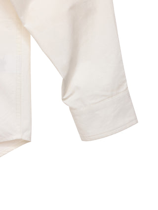6CRAYON Patchwork Poplin Embroidered Shirt-Ivory