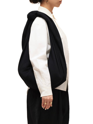 6CRAYON Pleated Hobo Bag-Black