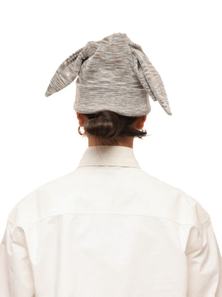 6CRAYON Three-Ear Knit Beanie-Mocha Marled