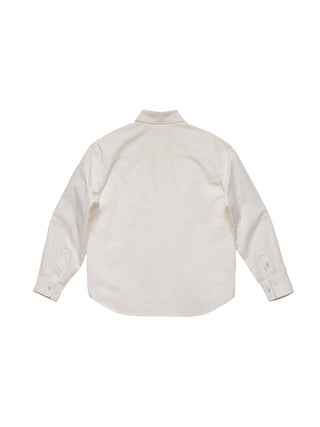 6CRAYON Patchwork Poplin Embroidered Shirt-Ivory