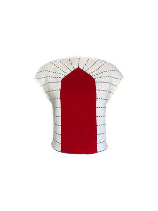 597c Contrast Knit Top