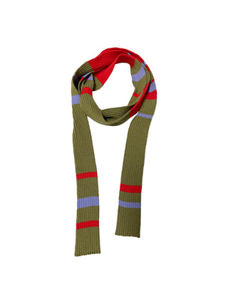 597c Striped Knit Scarf