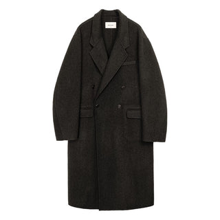 Simple Project Wool Chester Coat-Olive Green