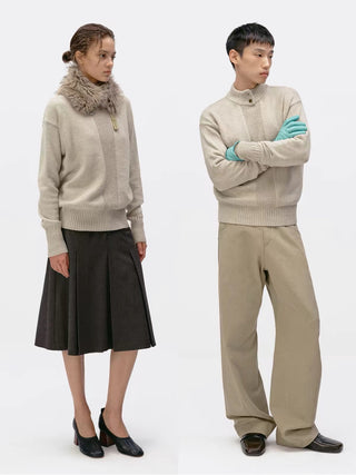 Simple Project Mock Neck Sweater