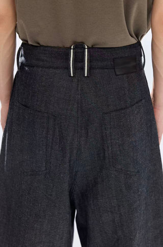 Simple Project Ramie Indigo Jorts