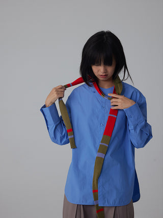 597c Striped Knit Scarf