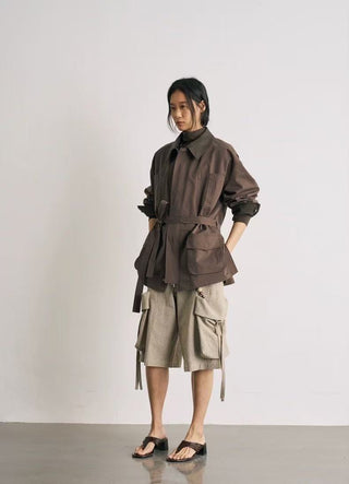 BALIANG Su Safari Jacket-Earth Brown