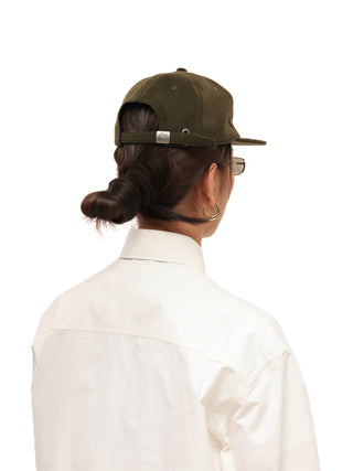 6CRAYON Embroidered Wool Blend Baseball Cap-Green