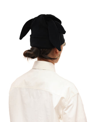 6CRAYON Three-Ear Knit Beanie-Black