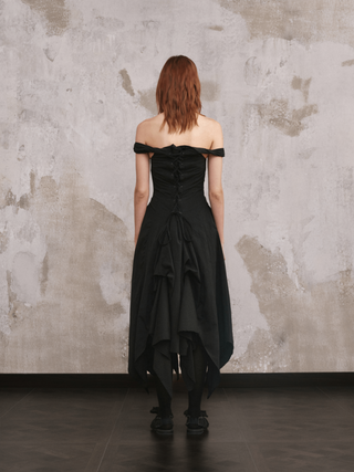 ILNya Ribbon Bud Bustier Maxi Dress