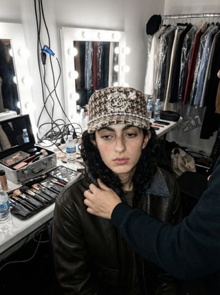 8LOME Pearl Baroque Cap-Houndstooth