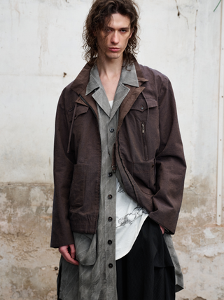 Convertible Backpack Jacket-Brown