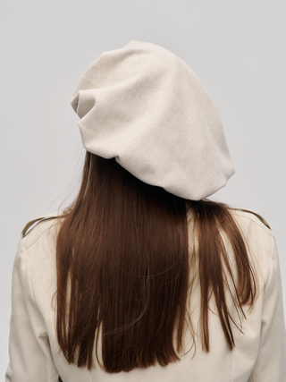 Newsboy Cap-Ivory