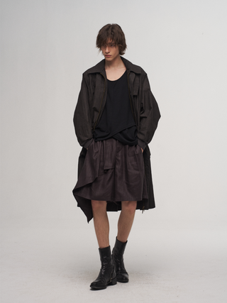 ILNya Patchwork Cocoon Trench Coat