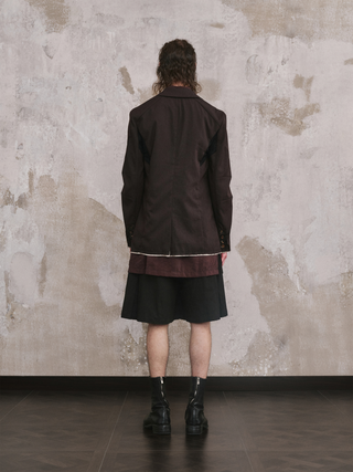 ILNya Knit-Panel Contrast Tailored Blazer
