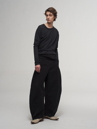 ILNya Twist-Neck Ruched Asymmetrical Top