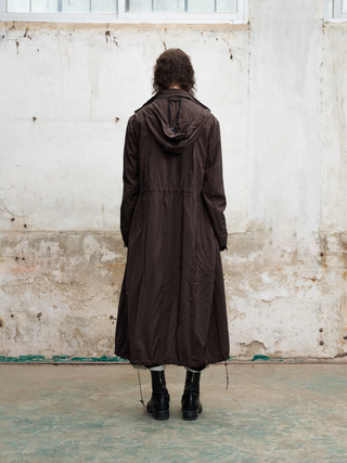 ILNya Curve Hooded Trench Coat