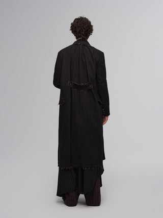 ILNya Distressed Flame Raw-Edge Coat
