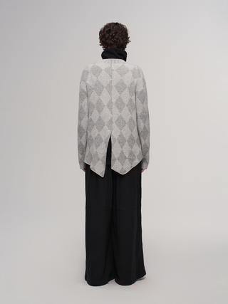 ILNya Diamond Wool Cardigan-Gray