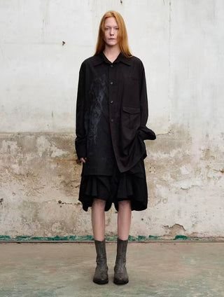 ILNya Black Petal Shorts