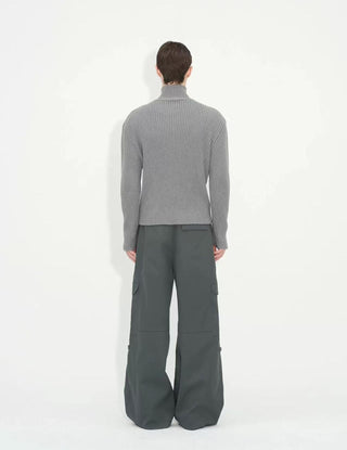 NFAI Woolen Cardigan-Gray