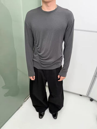 NFAI Ripple Long Sleeve Tee-Grey