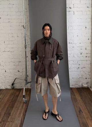 BALIANG Su Safari Jacket-Earth Brown