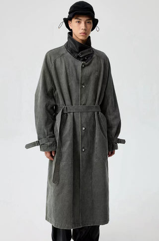 Simple Project Coated Coat-Gray