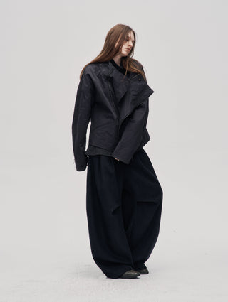 Soft Curve Pleated Trousers