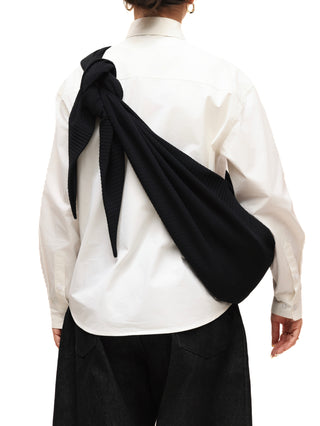 6CRAYON Pleated Hobo Bag-Black