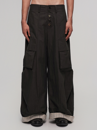 ILNya Rolled Curve Cargo Pants