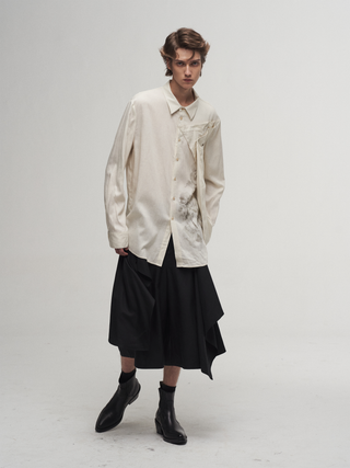 ILNya Frayed Print Shirt