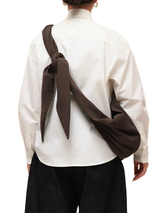 6CRAYON Pleated Hobo Bag-Coffee Brown