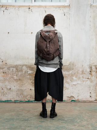 Convertible Backpack Jacket-Brown